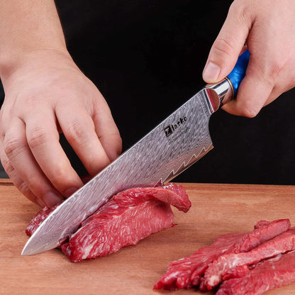Chef Knife 8 Inch, Japanese Damascus Kitchen Knife, VG10 Steel | High Carbon Stainless Steel, Ultra Sharp Chef Knife Ergonomic Handle with GIFT BOX