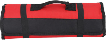 Chef Knife Roll Bag, 20 Slots Canvas Knife Carrying Case Pocket Knife Case Knife Travel Case Roll up Knife Bag Knife Storage Bag for Home Kitchen Travel Camping (Red)