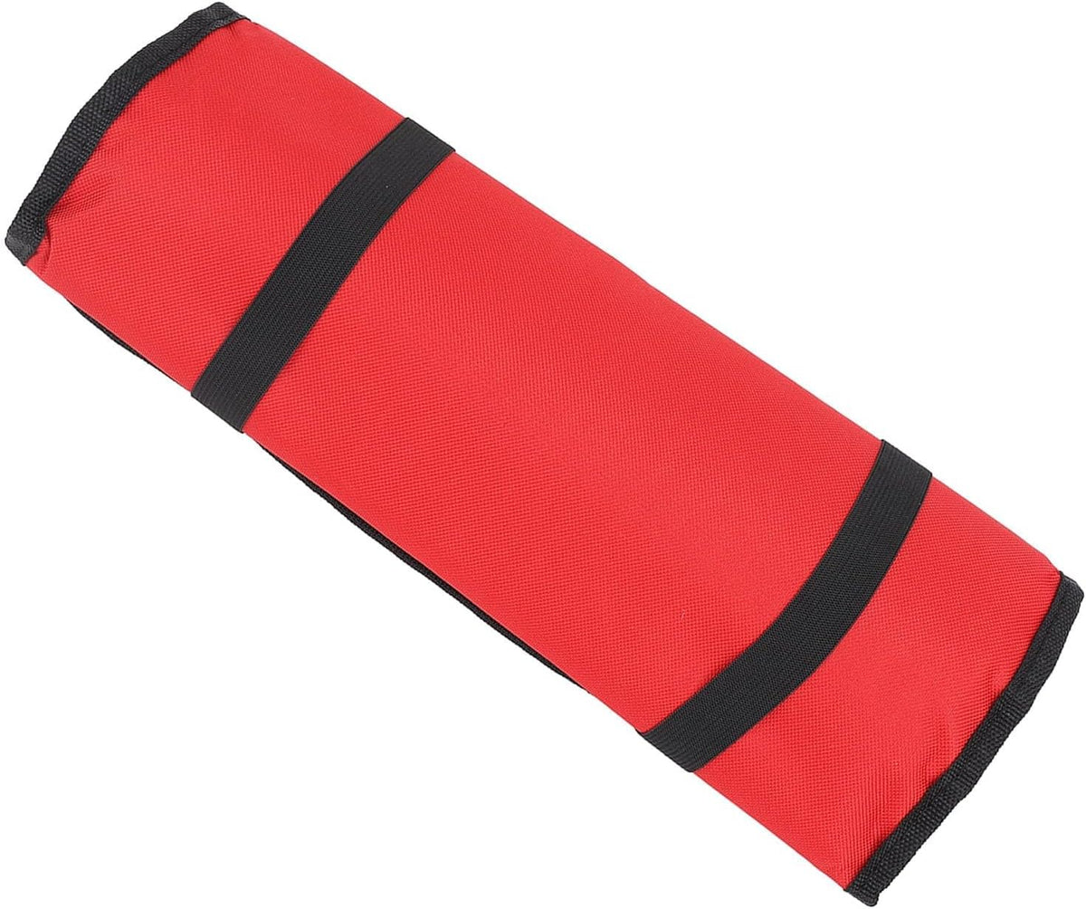 Chef Knife Roll Bag, 20 Slots Canvas Knife Carrying Case Pocket Knife Case Knife Travel Case Roll up Knife Bag Knife Storage Bag for Home Kitchen Travel Camping (Red)