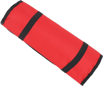 Chef Knife Roll Bag, 20 Slots Canvas Knife Carrying Case Pocket Knife Case Knife Travel Case Roll up Knife Bag Knife Storage Bag for Home Kitchen Travel Camping (Red)
