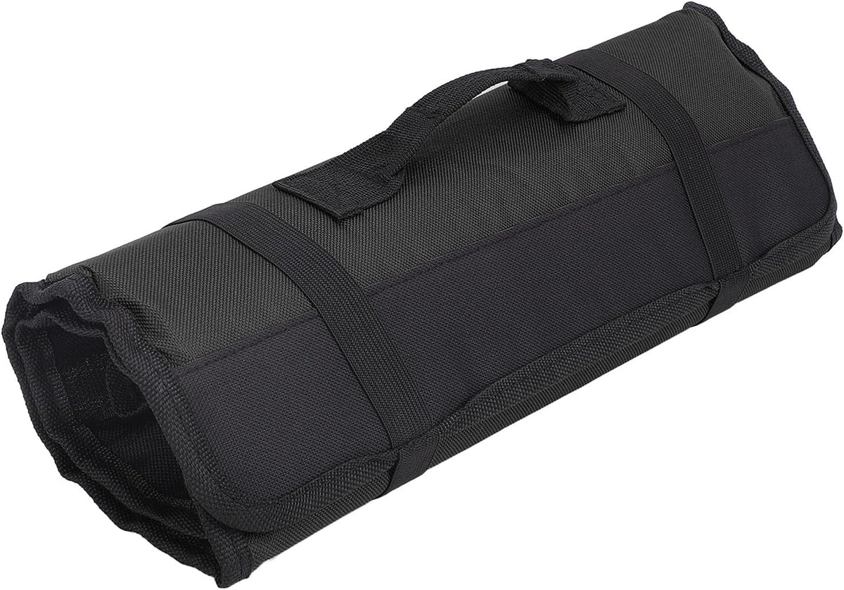 Chef Knife Roll Bag, 20 Slots Canvas Knife Carrying Case Pocket Knife Case Knife Travel Case Roll up Knife Bag Knife Storage Bag for Home Kitchen Travel Camping (Red)