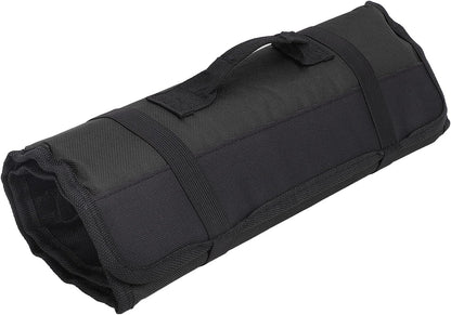 Chef Knife Roll Bag, 20 Slots Canvas Knife Carrying Case Pocket Knife Case Knife Travel Case Roll up Knife Bag Knife Storage Bag for Home Kitchen Travel Camping (Red)