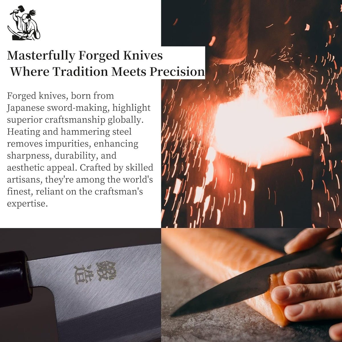 Japanese Sashimi Knife 210mm (8.2 in) – White Steel #2, Magnolia Wood Handle – Sushi Knife, Yanagiba Style – Made in Seki Japan