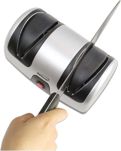 Brentwood TS-1001 2-Stage Electric Knife Sharpener, 9.80in. x 7.20in. x 4.80in.
