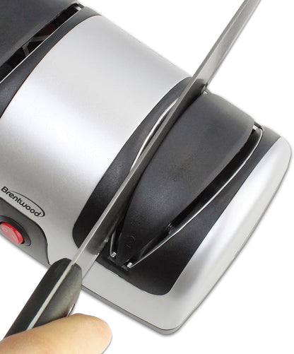Brentwood TS-1001 2-Stage Electric Knife Sharpener, 9.80in. x 7.20in. x 4.80in.