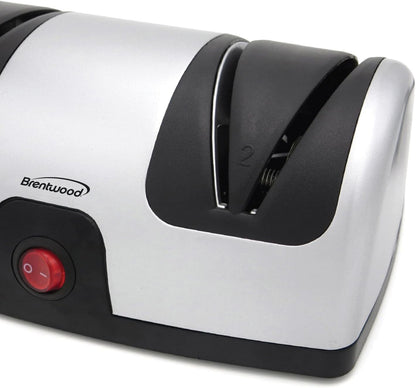 Brentwood TS-1001 2-Stage Electric Knife Sharpener, 9.80in. x 7.20in. x 4.80in.