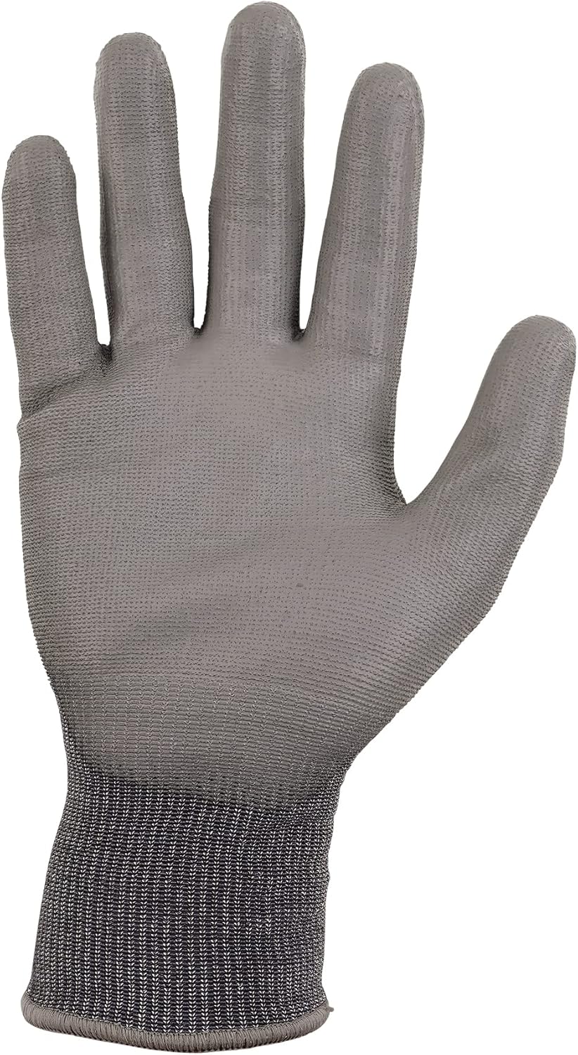 ProFlex 7044 Cut Resistant Work Gloves, ANSI A4, PU Coated Palms for Flexible No Slip Grip. Superior Fit and Feel
