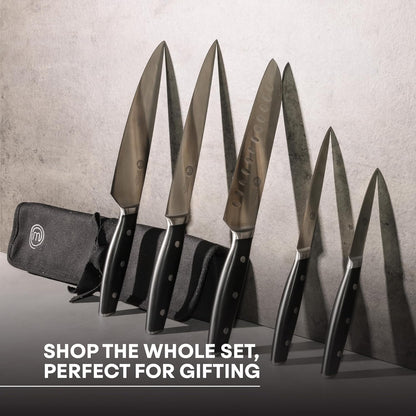 Chef Knife Set with Bag, Knife Roll Set with 5 Professional Quality Kitchen Knives for Precision Home Cooking, High Carbon Stainless Steel Blades & Triple Riveted Handles