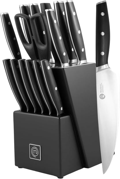 Chef Knife Set with Bag, Knife Roll Set with 5 Professional Quality Kitchen Knives for Precision Home Cooking, High Carbon Stainless Steel Blades & Triple Riveted Handles