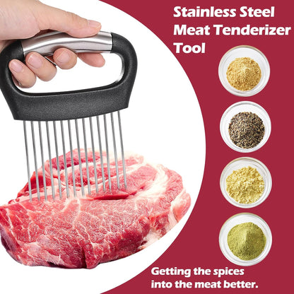 Large Onion Holder for Slicing, 304 Stainless Steel Large Onion Cutter Vegetable Chopper,Tomato Slicer for Potato, Practical Meat Tenderizer Tool, Kitchen Food Slicer Guide for Neat Slicing