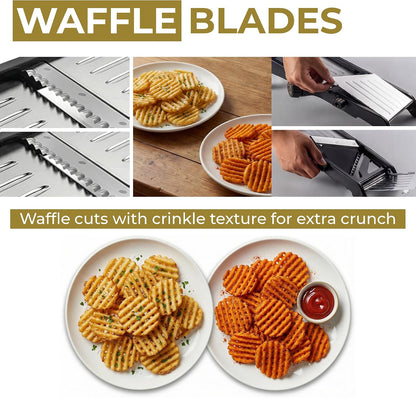 Gramercy Mandoline Slicer for Kitchen with 12 Slice Settings, Black Edition