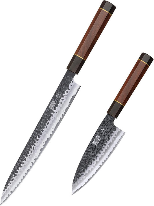 6 Inch Deba Knife, Japanese VG10 High Carbon Steel Kitchen Knife for Sushi Sashimi & Sushi Knife Japanese Sashimi Knife 9.6 Inch, Hand Forged VG10 Super Steel Yanagiba Knife