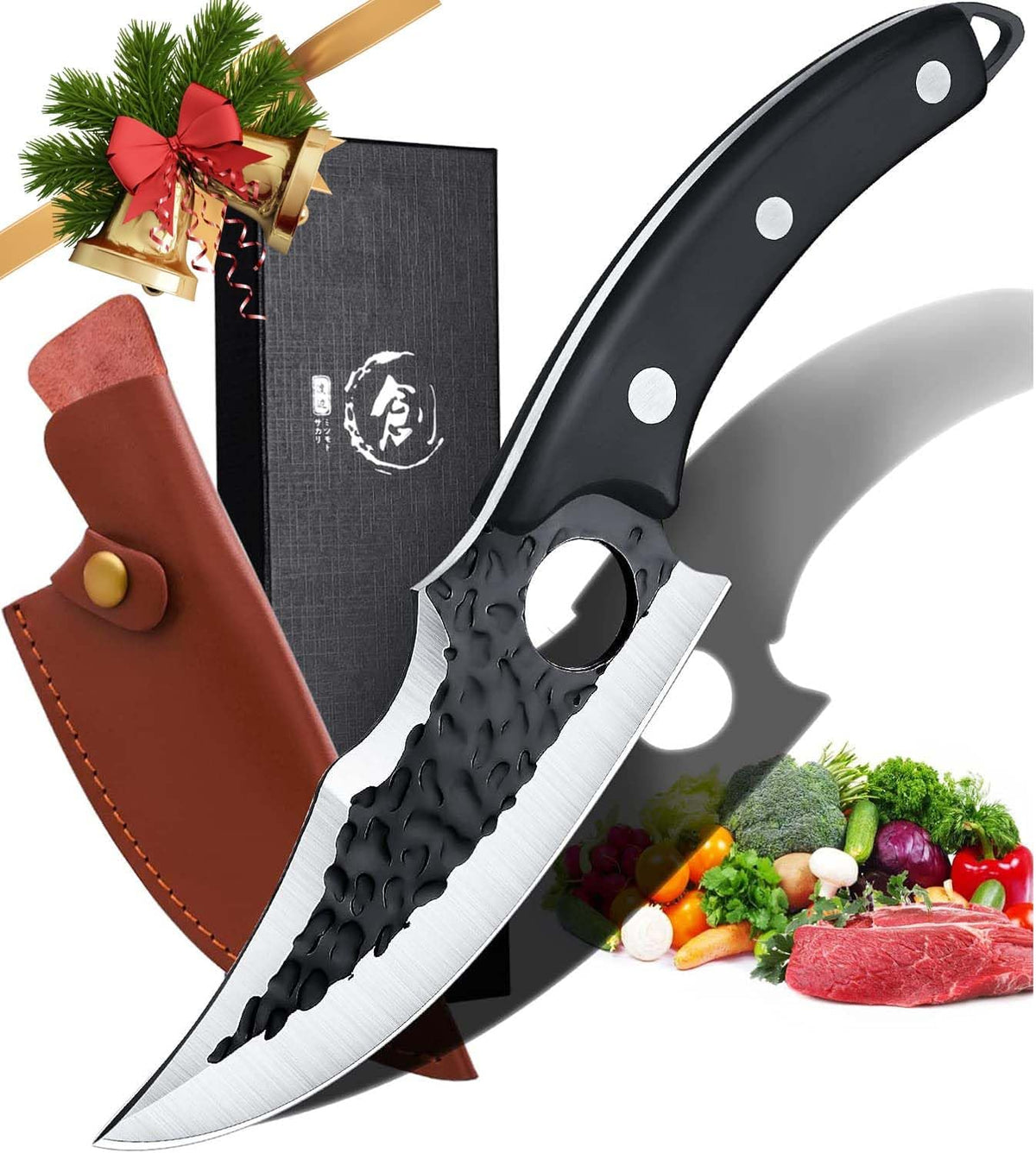 DRGSKL Damascus Fillet Knife 7 Inch - VG10 Razor Sharp Slicing Knife