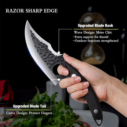DRGSKL Damascus Fillet Knife 7 Inch - VG10 Razor Sharp Slicing Knife