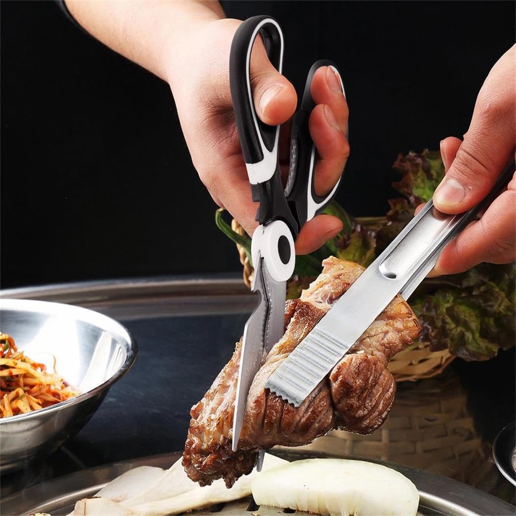 Kitchen Shears - Kitchen Scissors Heavy Duty Stainless Steel Food Shears for Cutting Meat, Fish, Poultry Shears Multipurpose Utility Scissors