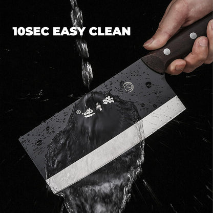 Chinese Meat Cleaver 7.3”, Sharp Chinese Vegetable Cleaver Made of High Carbon Stainless Steel, Chopper Knife for Meat Vegetable Fish and Poultry