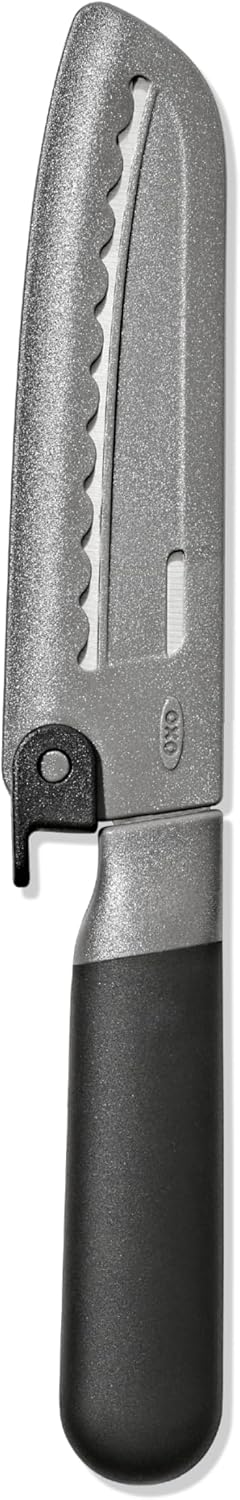 Good Grips 5 in Serrated Utility Knife with Locking Sheath