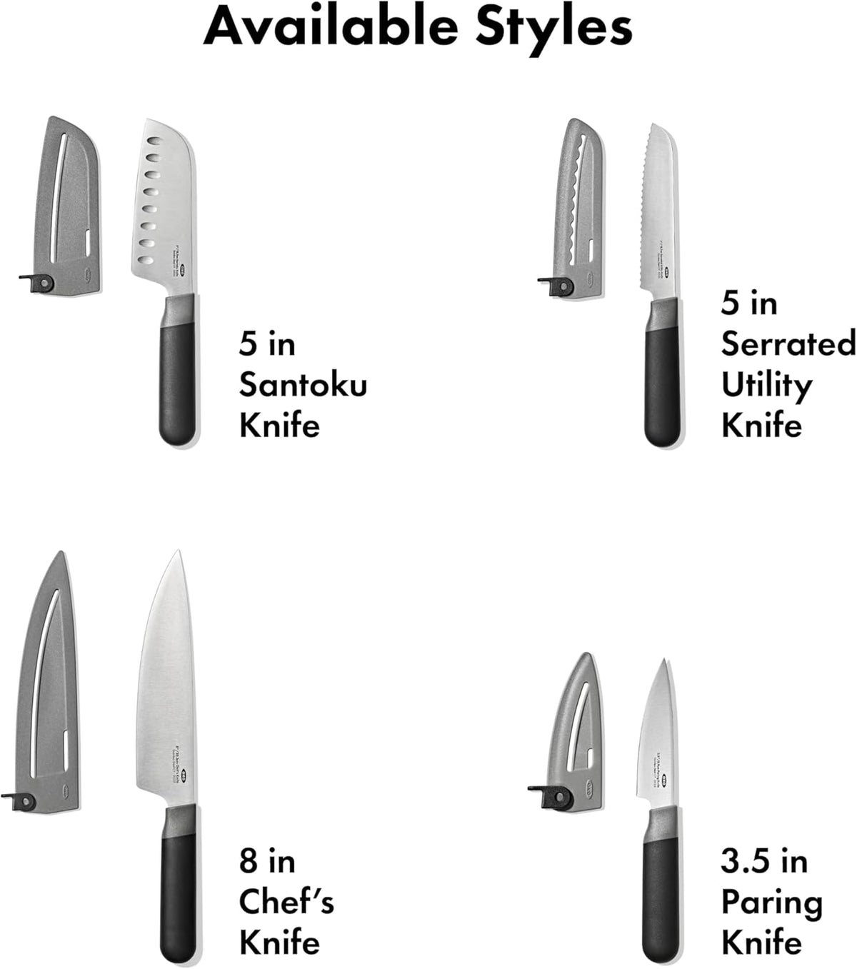 Good Grips 5 in Serrated Utility Knife with Locking Sheath