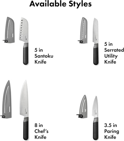 Good Grips 5 in Serrated Utility Knife with Locking Sheath