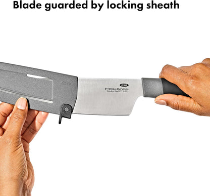 Good Grips 5 in Serrated Utility Knife with Locking Sheath