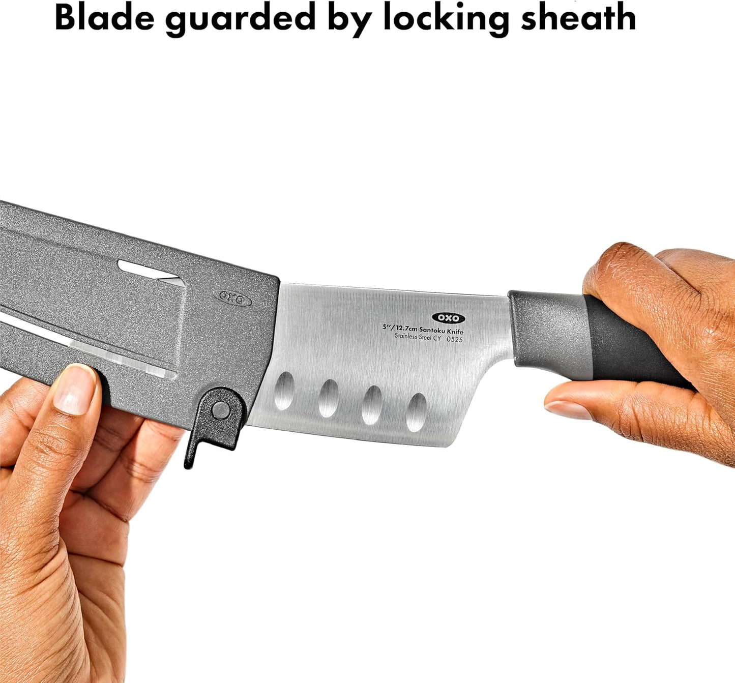 Good Grips 5 in Serrated Utility Knife with Locking Sheath