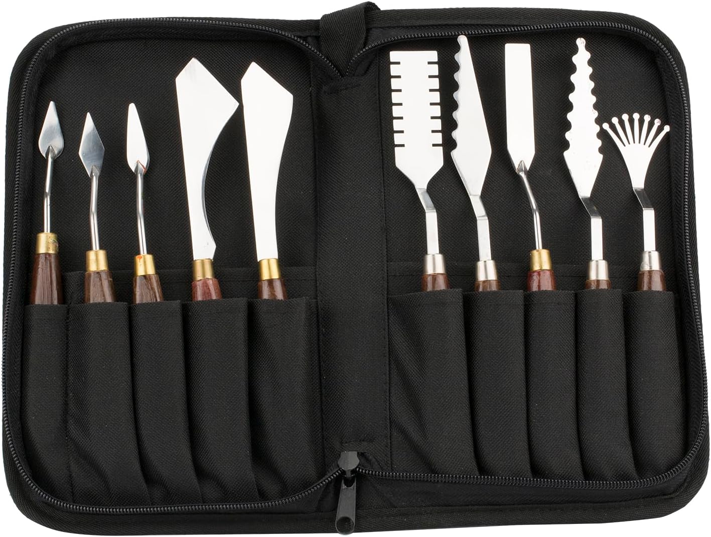 Palette Knife Holder & Traveling Case - Artist Pallet Knife Carrying Case Up To 10 Palette Knives For Storage and Travel 10 Pockets