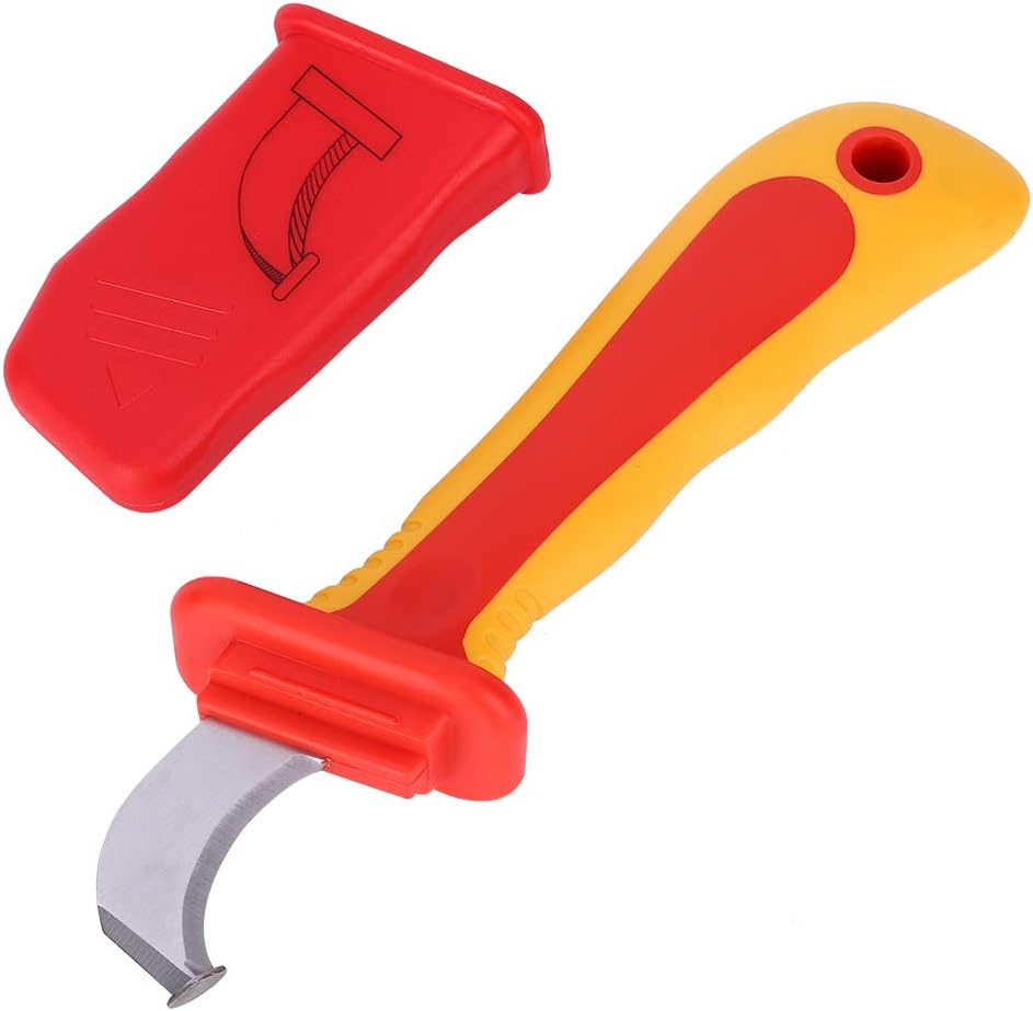 Dismantling Knife 1000V Insulation Electrician Knife Fast Strip Cable Stripper Cutter Wire Stripping Anti Magnetic Electrician Blades IEC60900 210mm / 8.3in