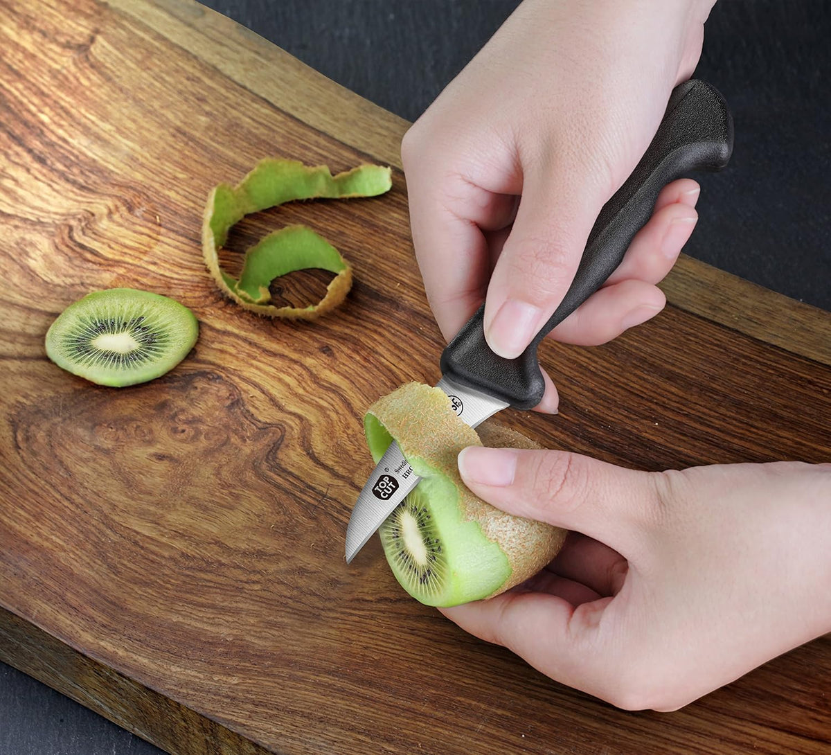 Cangshan Top Cut P2 Series 1022049 Swedish 14C28N Steel Peeling Knife, 2.75-Inch