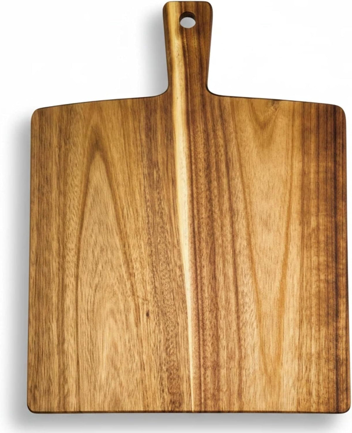 Acacia Wood Cutting Board with Handle 13.7''X7'', Charcuterie Board, Serving Board for Cheese, Bread, Meat, Vegetables & Fruits, Natural Wooden Chopping Board for Kitchen