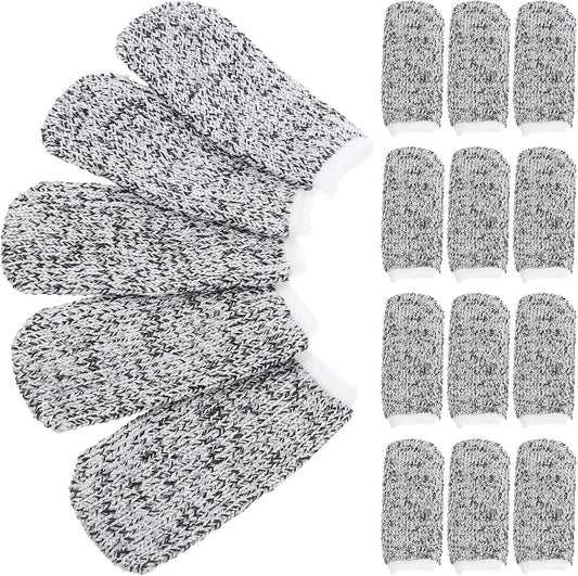 60pcs Cut-Resistant Finger Cots Nylon Finger Sleeves Breathable Protectors for Kitchen Cutting and Industrial Hand Safety