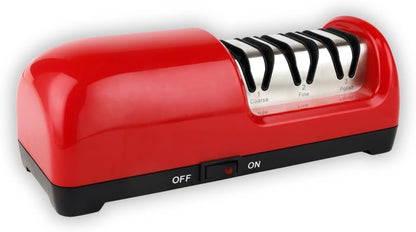 3-stage Professional Electric Knife Sharpener with 100-Percent Diamond Abrasives and Precision Angle Guides for Straight Edge