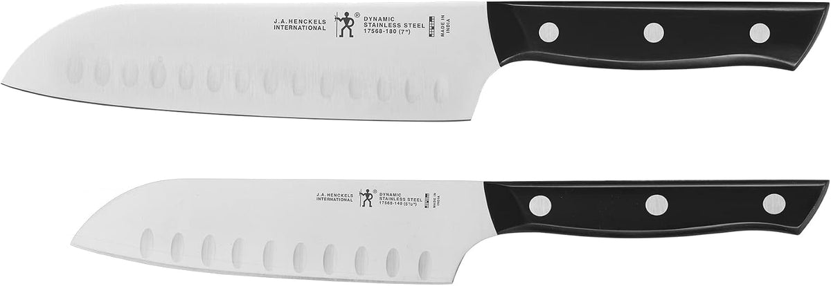 Dynamic Razor-Sharp Knife Set, Santoku Knife 5.5 Inch, Santoku Knife 7 Inch, German Engineered Informed by 100+ Years of Mastery