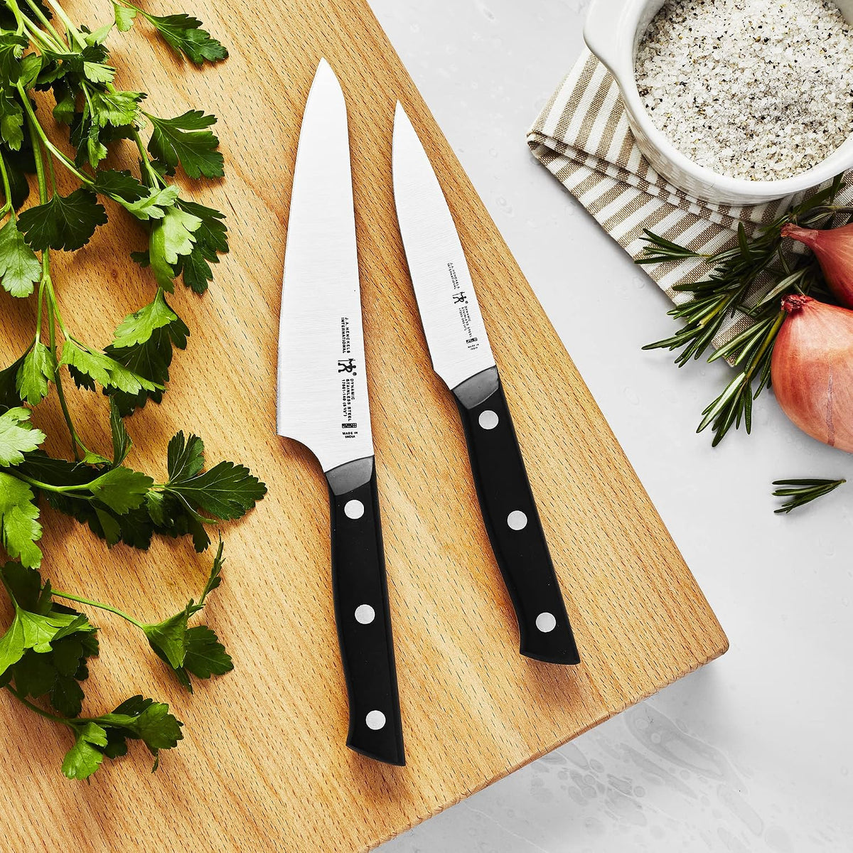 Dynamic Razor-Sharp Knife Set, Santoku Knife 5.5 Inch, Santoku Knife 7 Inch, German Engineered Informed by 100+ Years of Mastery