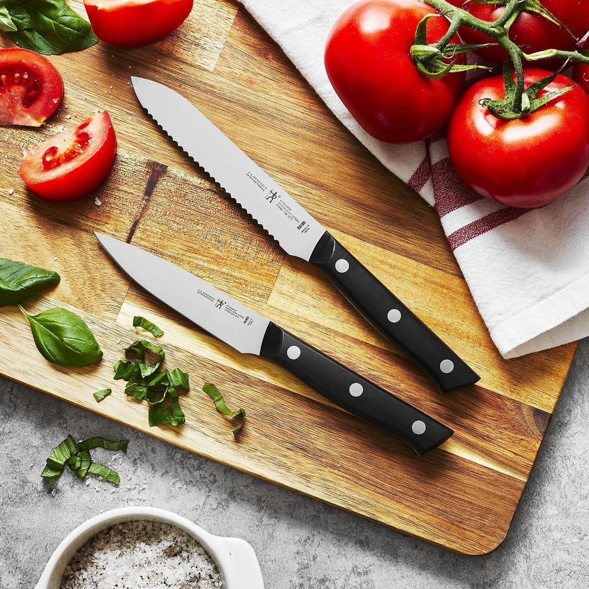 Dynamic Razor-Sharp Knife Set, Santoku Knife 5.5 Inch, Santoku Knife 7 Inch, German Engineered Informed by 100+ Years of Mastery