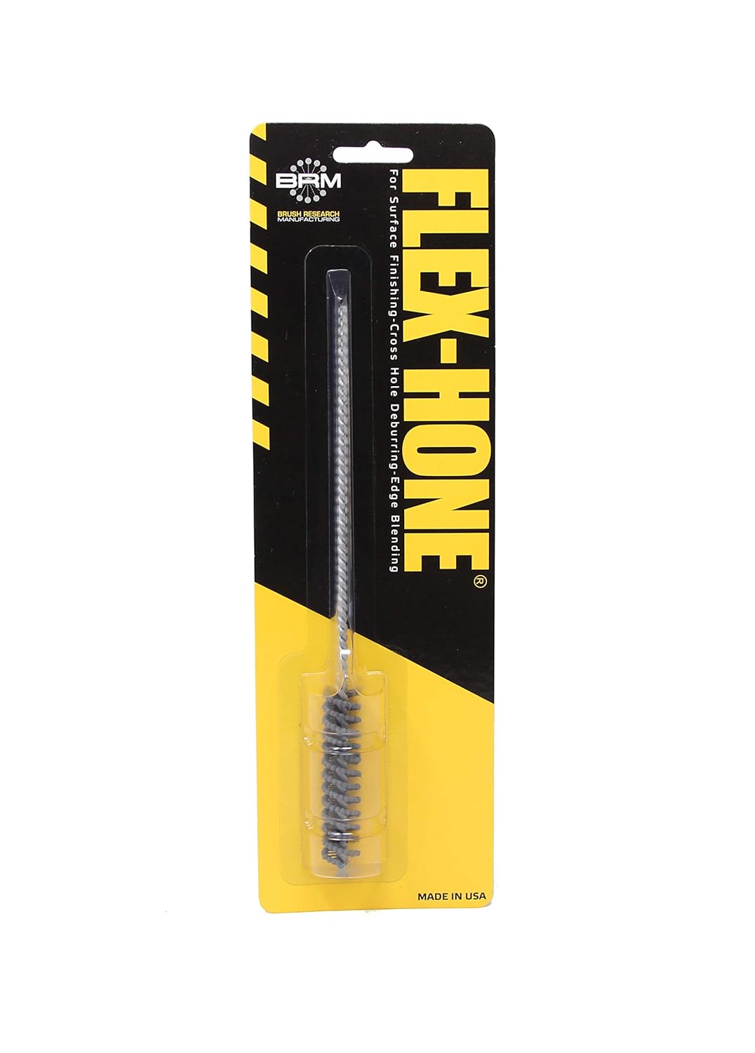 Brush Research BC8M18 FLEX-HONE®, 0.315" (8mm) Diameter, 180 Grit, Silicon Carbide, For Mild Steel, Stainless Steel, Cast Iron and Softer Ferrous Materials