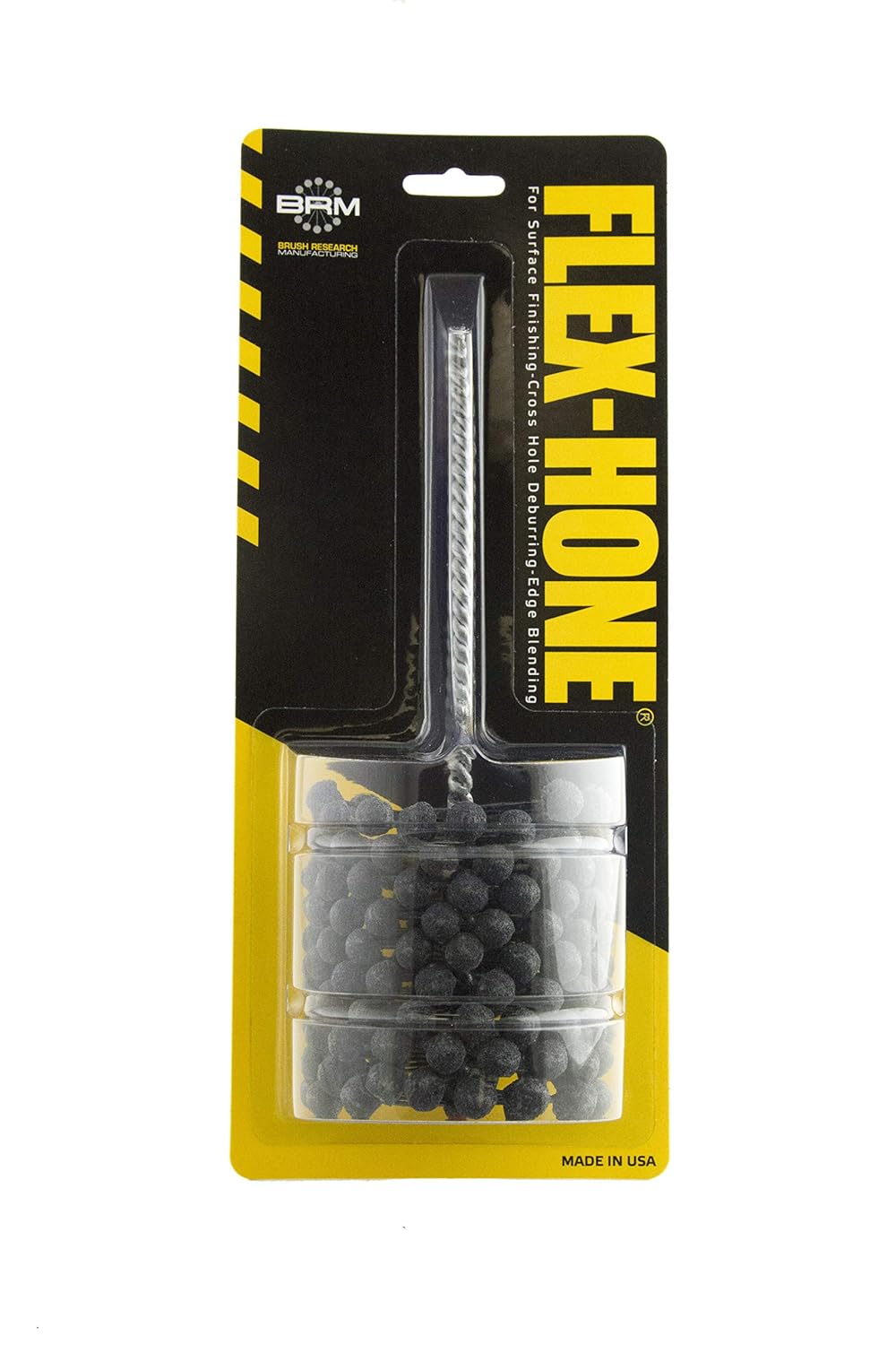 Brush Research BC8M18 FLEX-HONE®, 0.315" (8mm) Diameter, 180 Grit, Silicon Carbide, For Mild Steel, Stainless Steel, Cast Iron and Softer Ferrous Materials
