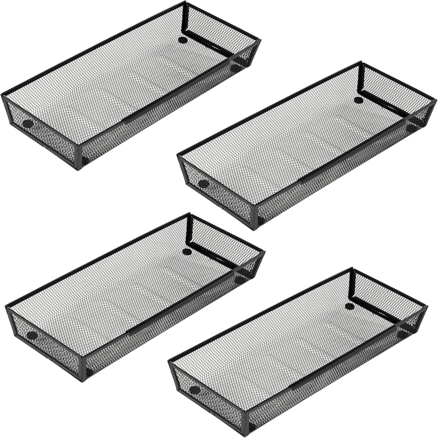 3 Pack Large Clear Plastic Drawer Organizer Tray Cutlery Utensil Makeups Drawer Organizers 15" X 6"