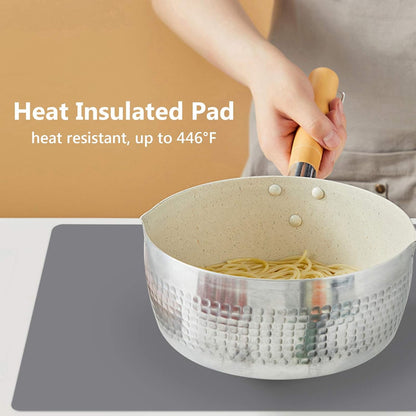 Extra Large Silicone Mats for Countertop, 28" by 20" Multipurpose Mat, Counter Table Protector, Desk Saver Pad, Placemat Nonstick Nonskid Heat-Resistant Pad, Black