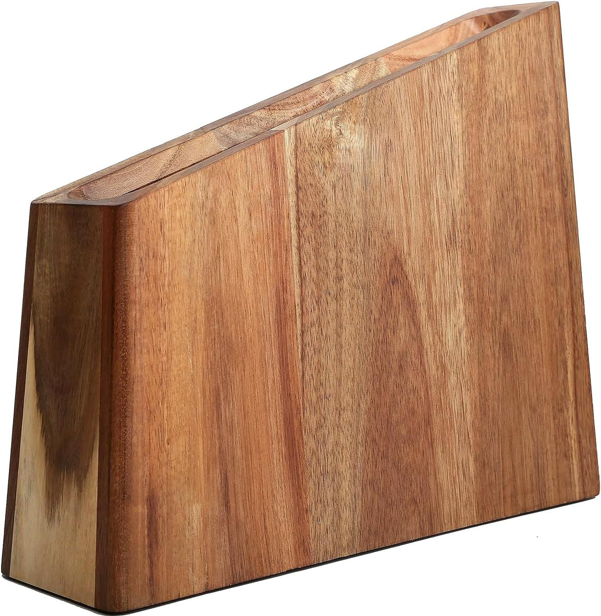 Magnetic Knife Block, Double Sided Magnetic Knife Holder Rack for Kitchen Counter, Acacia Wood Magnetic Knife Storage