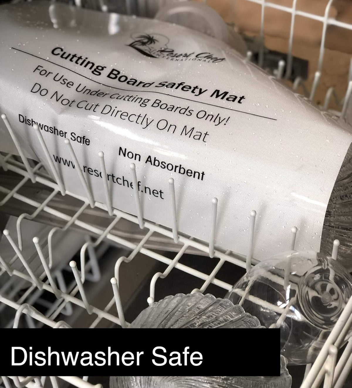 Non-Slip Safety Mat for Under Kitchen Cutting Boards - Hygienic Non-Absorbent and Dishwasher Safe