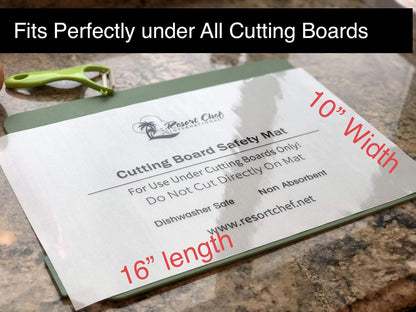 Non-Slip Safety Mat for Under Kitchen Cutting Boards - Hygienic Non-Absorbent and Dishwasher Safe