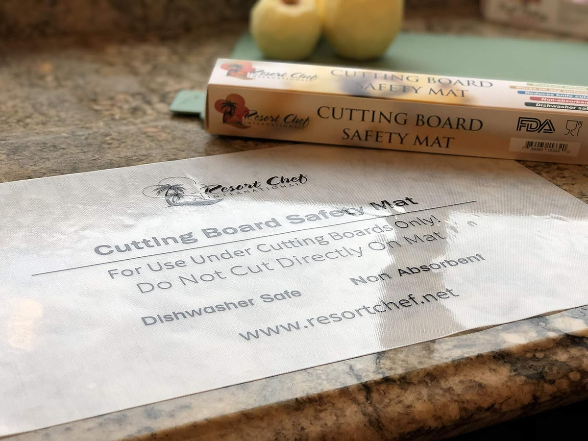 Non-Slip Safety Mat for Under Kitchen Cutting Boards - Hygienic Non-Absorbent and Dishwasher Safe