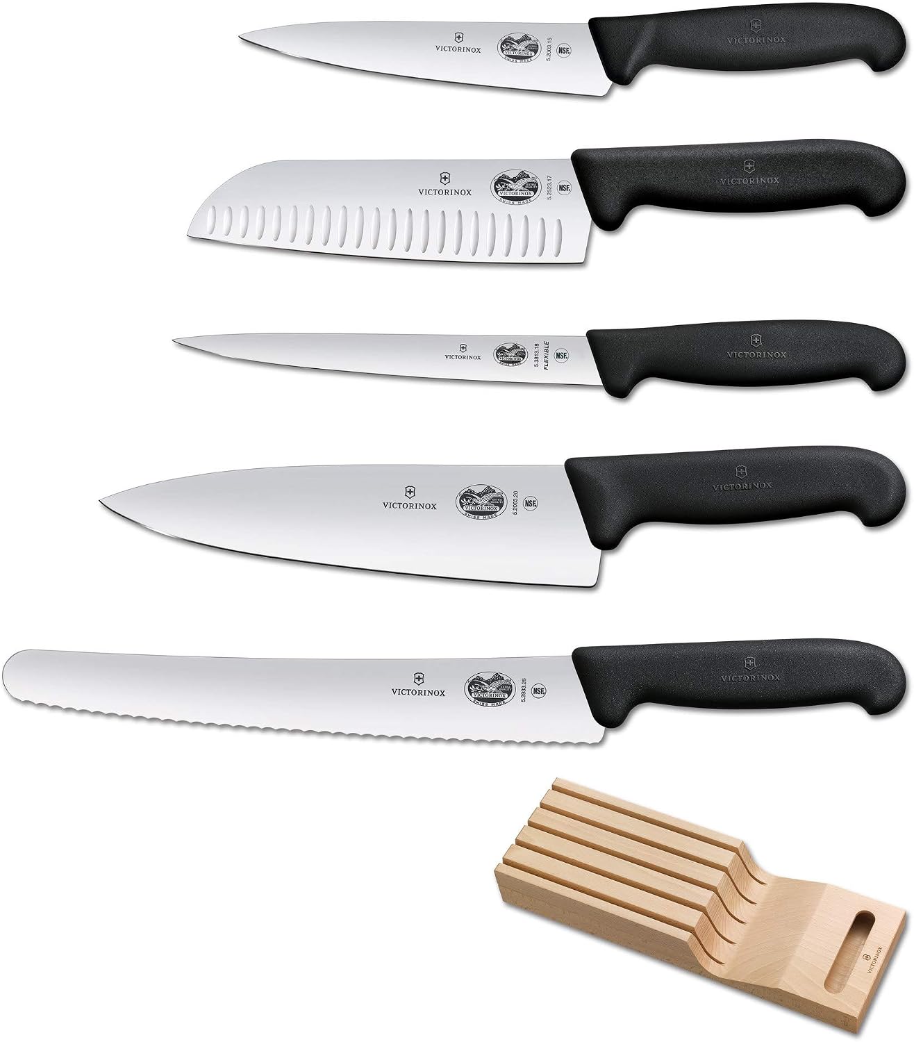 Fibrox 10.25 Inch Bread Knife, Sharp Serrated Pastry Slicer | Ergonomic non-slip TPE handle, Swiss made high-carbon stainless steel blade, NSF approved and dishwasher safe