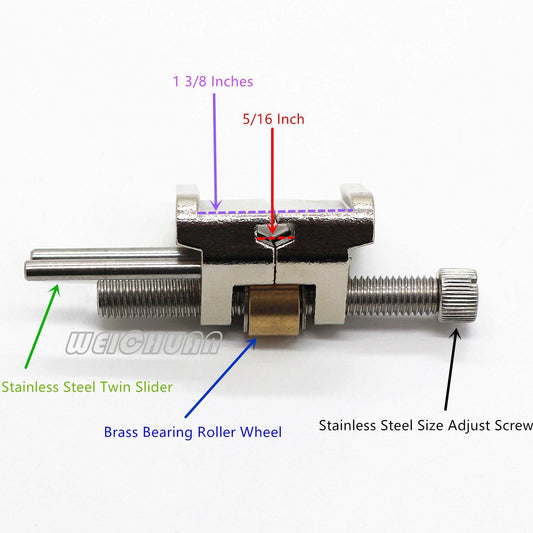 Stainless Steel Honing Guide for Wood Chisel Fixed Angle Knife Sharpener Planer Blade Sharpening(Fits Planer Irons 1-3/8" To 3-1/4", Chisel Blades 5/16" To 2-1/4")