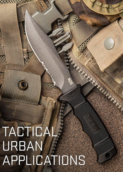 Fixed Blade Knives with Sheath - SEAL Pup Tactical Knife, Survival Knife and Hunting Knife w/ 4.75 Inch Blade and Knife Sheath