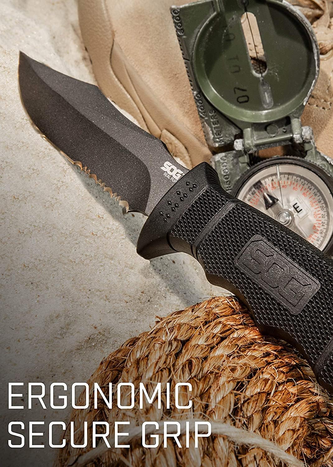 Fixed Blade Knives with Sheath - SEAL Pup Tactical Knife, Survival Knife and Hunting Knife w/ 4.75 Inch Blade and Knife Sheath