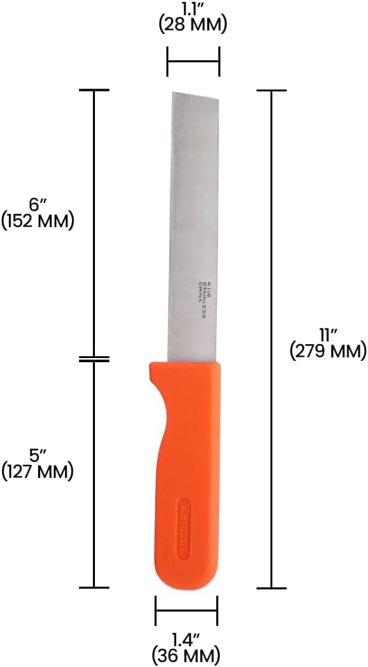 K116 Row Crop Harvest Knife, Produce, 6-Inch Stainless Steel Blade,Orange