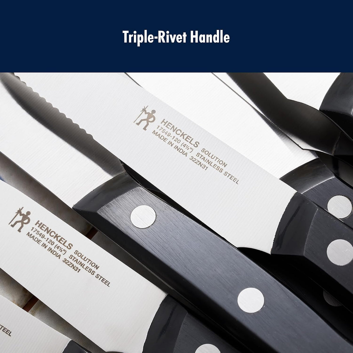 Prime Razor-Sharp Steak Knives Set of 4, Micro-Serrated Edge | Razor-sharp knives designed for cleanly slicing through pork chops, filet mignon, and chicken cutlets with ease