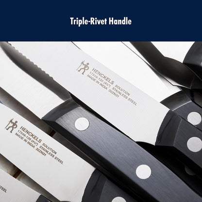 Prime Razor-Sharp Steak Knives Set of 4, Micro-Serrated Edge | Razor-sharp knives designed for cleanly slicing through pork chops, filet mignon, and chicken cutlets with ease
