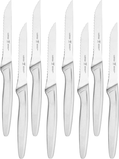 Prime Razor-Sharp Steak Knives Set of 4, Micro-Serrated Edge | Razor-sharp knives designed for cleanly slicing through pork chops, filet mignon, and chicken cutlets with ease